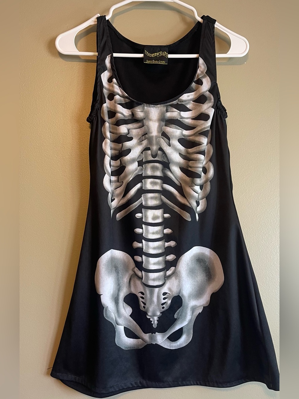 Vintage Costume Skeleton Bodycon Mini Dress